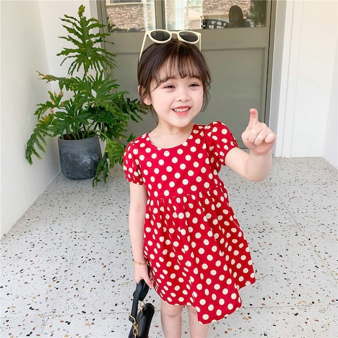 Twinkle + Kids polka dot dress