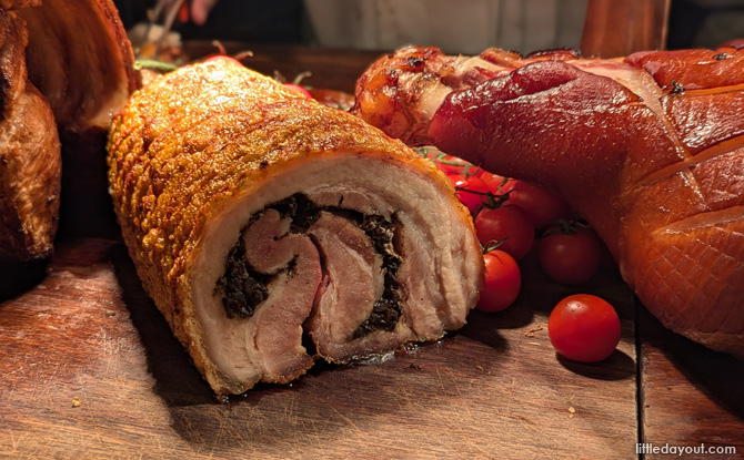 Crackling Pork Porchetta with Truffle and Herb Stuffing