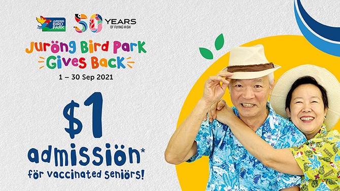$1 Admission to Jurong Bird Park for Fully Vaccinated Seniors in September 2021