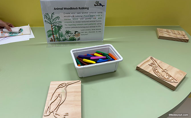 When Art Meets Nature: Children’s Art Exhibition At National Gallery Singapore 3 woodblock art station