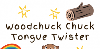 Woodchuck Chuck Tongue Twister: Words & Printable
