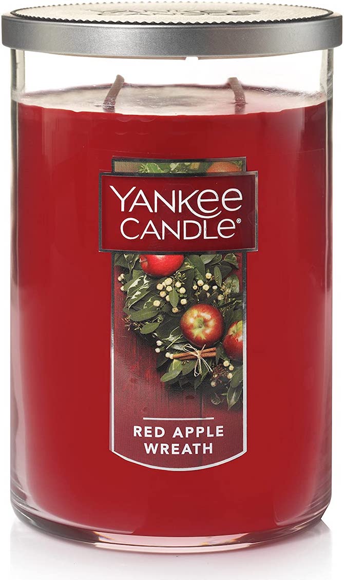 Yankee Candle Large Tumbler Candle in Red Apple Wreath