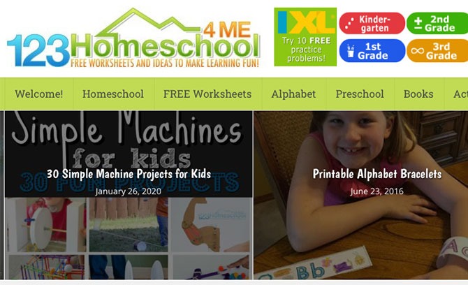 123 HomeSchool - Useful stay-at-home resources