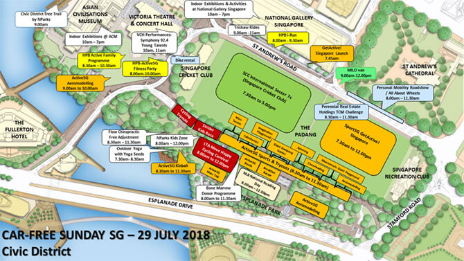 Civic District Map - Car-Free Sunday July 2018