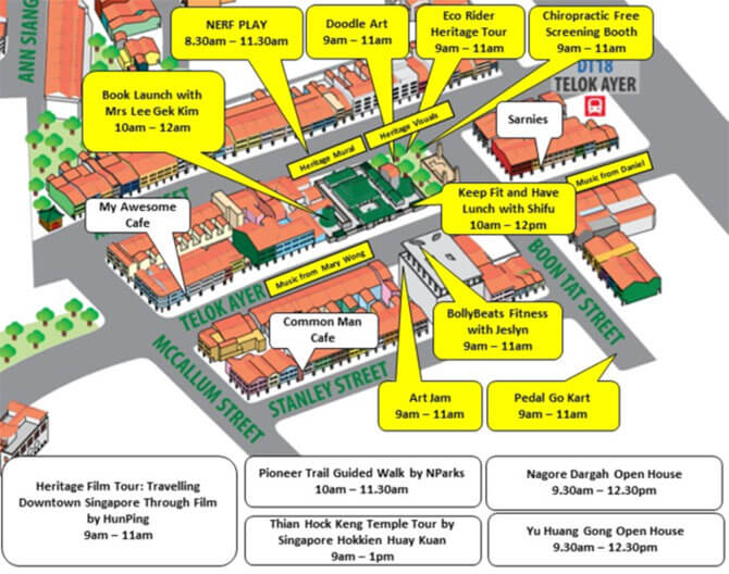 Telok Ayer Map - Car-Free Sunday July 2018