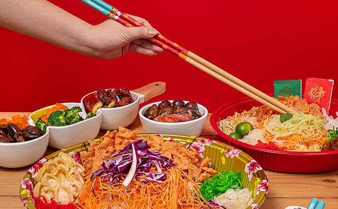 Deliveroo Has Extra Long Lo Hei Chopsticks To Toss Yusheng Super High For Greater Prosperity