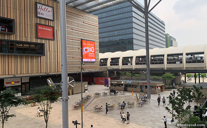 Paya Lebar Quarter is next to the Paya Lebar MRT Station