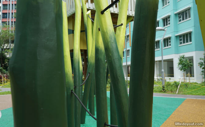 Poles of grass