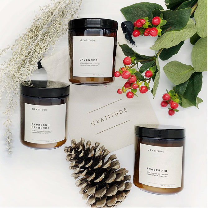 Gratitute’s Soy Candles, 2 for $45