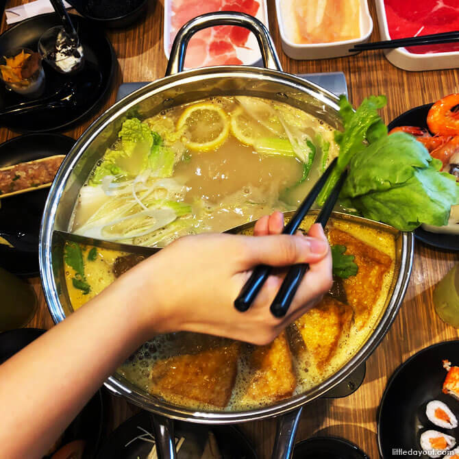 Lemon soup base shabu shabu