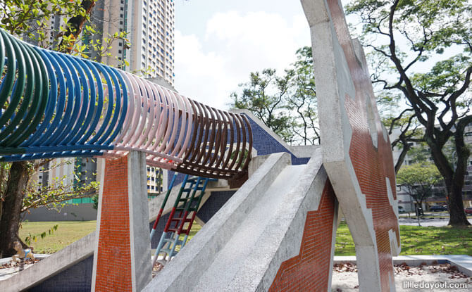 Slides at the Dragon Playground