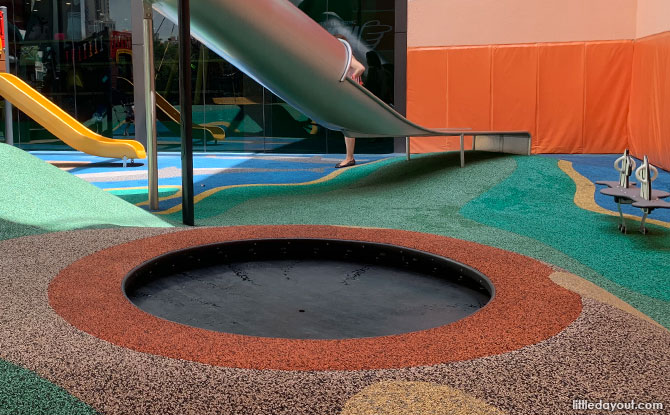 Trampoline at Great World playground