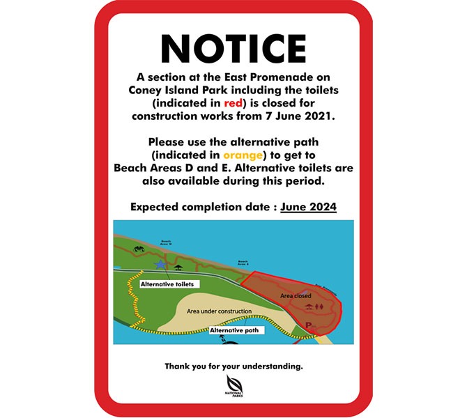 Closure of sections of Coney Island Park