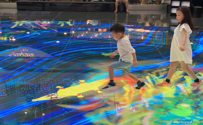 Digital Light Canvas At Marina Bay Sands: Graffiti Nature & Sketch Factory