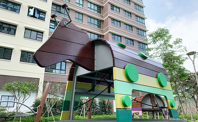 Fernvale Acres Playground: Rodeo Up To A Cow Playground