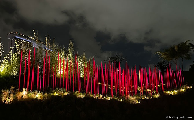 Must-See Exhibits At Dale Chihuly: Glass In Bloom At Gardens By The Bay 3 Red reeds