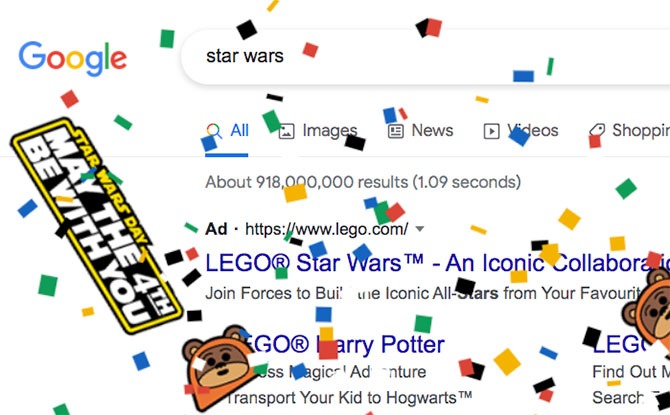 Google Celebrates May The 4th With Star Wars Confetti