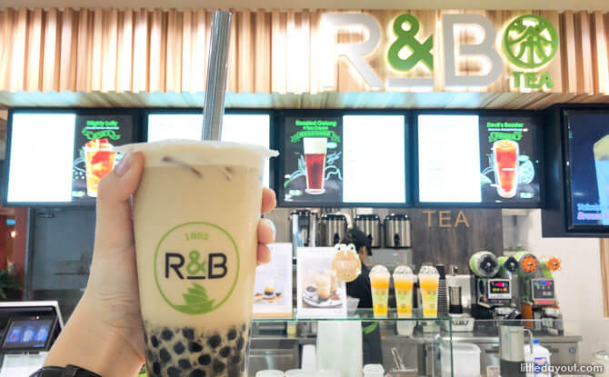 Milk Tea with Brown Sugar Peals at R&B Tea