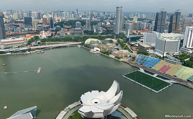 View from Marina Bay Sands SkyPark Observation Deck Level 57