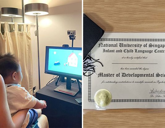 NUS Infant And Child Language Centre Looking For Participants; Kids Receive A Cute "Bachelor Of Infant Science" Certificate