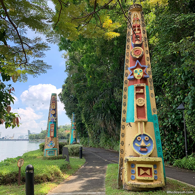 Totem Poles at Sentosa