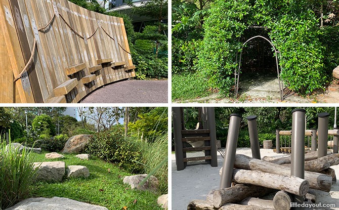 One-North Park Nature Playgarden: Wall Rope Climb, Log Scramble & Other Fun Elements One-North Park Nature Playgarden: Wall Rope Climb, Log Scramble & Other Fun Elements