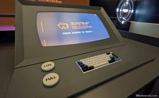 Feel like an Avenger superhero as you type your questions and choose them on the touchscreen with the answers projected on the wall right in front.