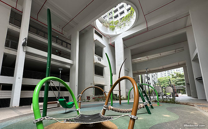 Alkaff Oasis Playgrounds: Ant, Honey Tree, Jellyfish & Sheltered Playground 8 sheltered playground on the ground floor at Alkaff Oasis