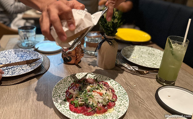 Carpacio at Allora Restaurant