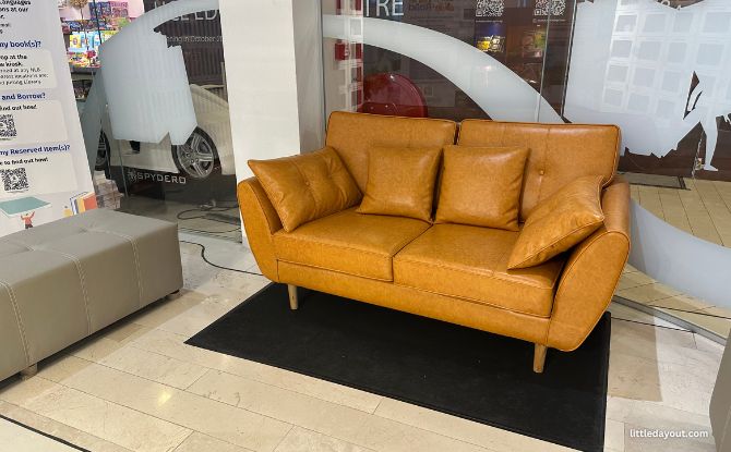 Anchorpoint Browse-N-Borrow Kiosk & Sit-N-Read Node 2 Sit-n-Read Node has sofa seating