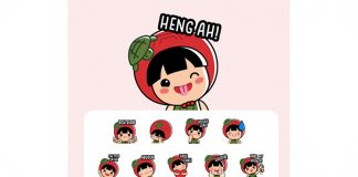 Ang Ku Kueh Girl National Day 2020 Stickers