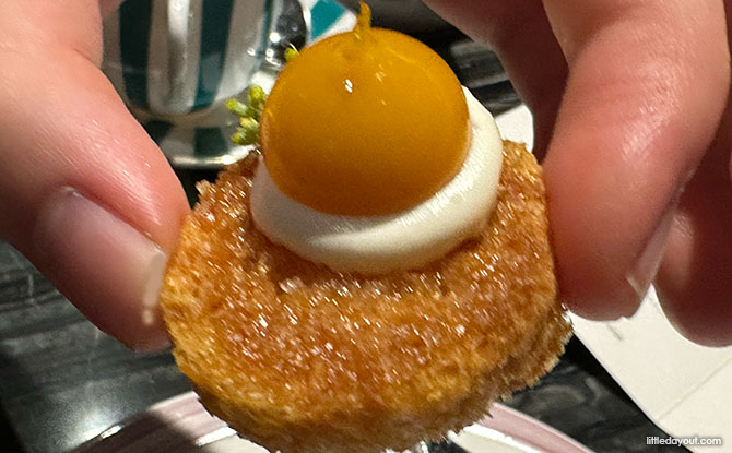 Egg Toast with Exotic Coulis and Chantilly Cream