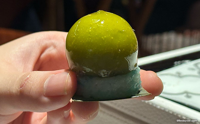 Pandan Custard and Blue Pea Glutinous Rice