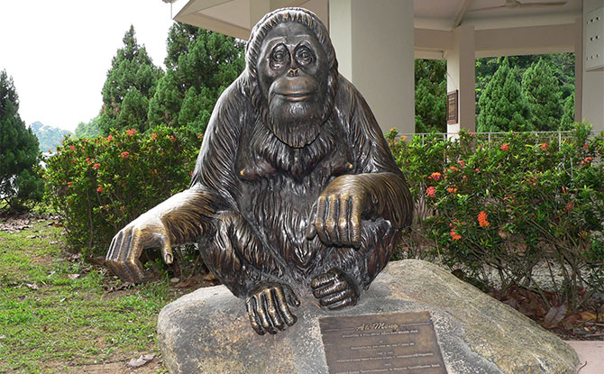Ah Meng sculpture at Singapore Zoo.