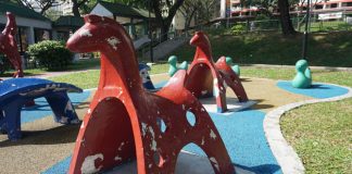Old School Animal Playground At Toa Payoh Lorong 7 Park: Horse, Duck and Anteater