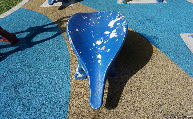 Blue anteater play sculpture