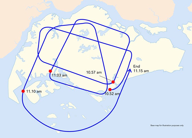 NDP 2020 Fly Past by F-15SG, 9 August