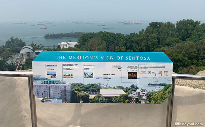 View from the top of the Sentosa Merlion