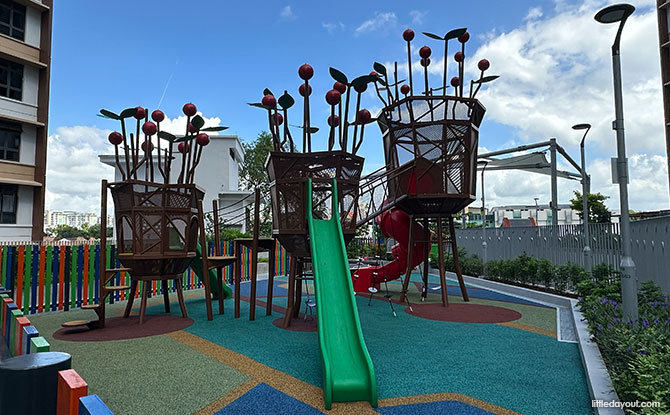 Bartley GreenRise Playground: Cherry Trees & Birds 5 Cherry Playground