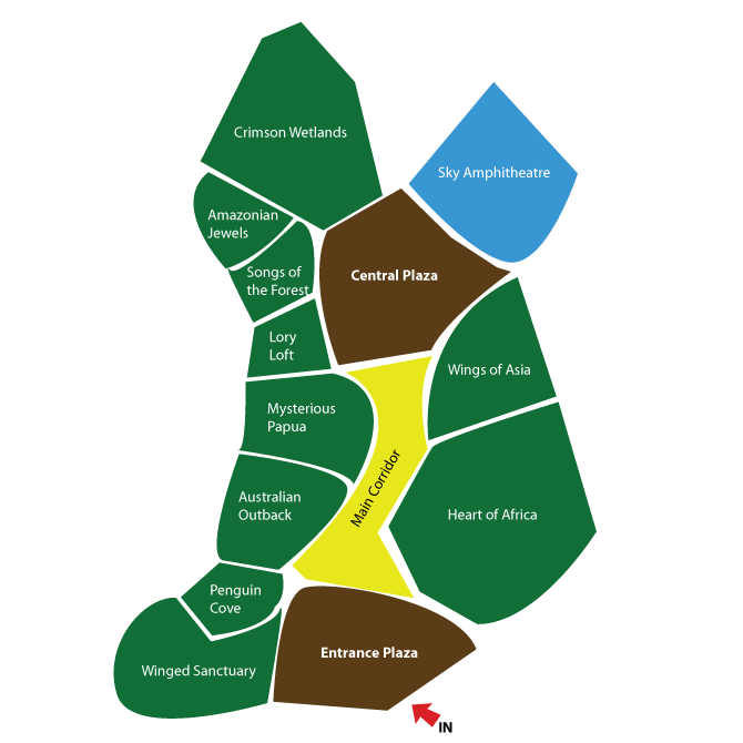 Overview of Bird Paradise & Park Map