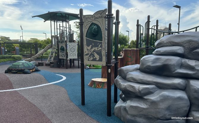 Bishan Ridges Playground: Search For The SS Minnow 5 rocky formation at the Bishan Ridges playground