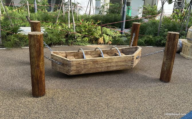 Bishan Towers Playground: Inspired By The River 4 Bishan Towers playground suspended wooden boat