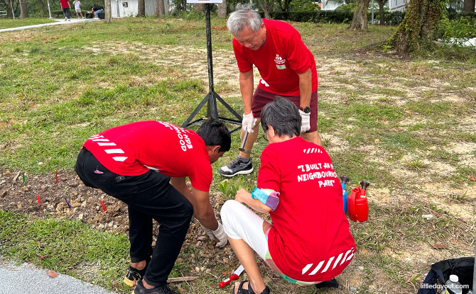 residents also helped to plant trees