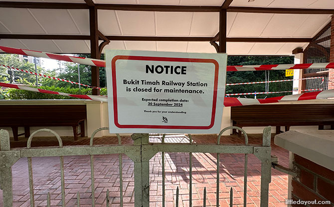Bukit Timah Railway Station Closed for Maintenance