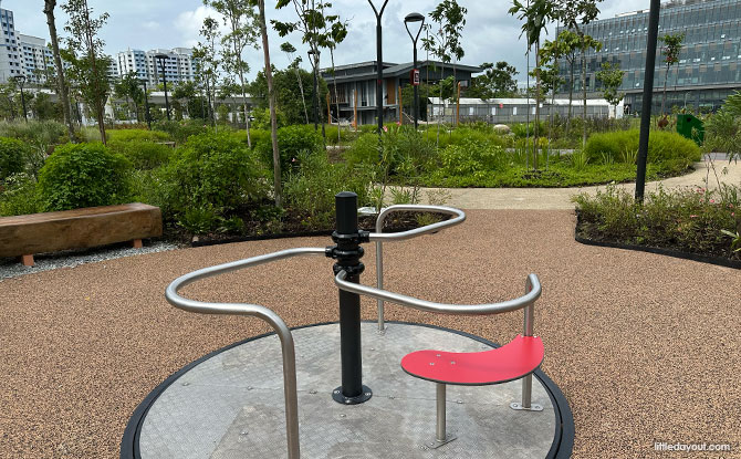 Bulim Park: 3-Level Sheltered Playground & Nature Playgarden 11 merry-go-round (with a seat)