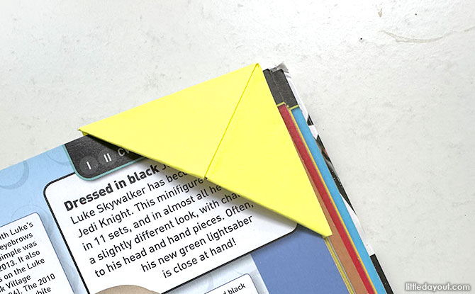 Basic origami corner bookmark
