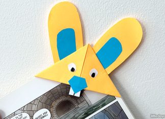 Bunny Corner Bookmark: DIY Origami Fun For Kids