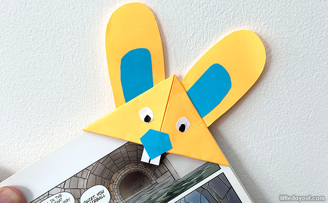 Bunny Corner Bookmark: DIY Origami Fun For Kids