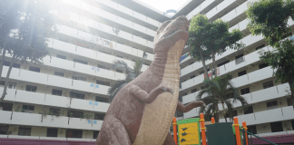 Dinosaur Statue Playground at Kim Keat
