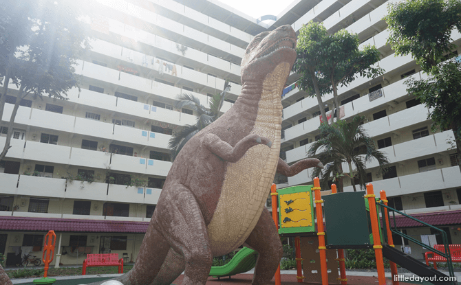 Dinosaur Statue Playground at Kim Keat: Prehistoric Pair In the Neighbourhood Dinosaur Statue Playground at Kim Keat